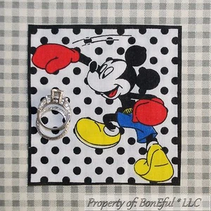 Edredón de tela BonEful Disney de colección Mickey Mouse niño bloque de costura en aplique cuadrado EE. UU. - Imagen 1 de 10