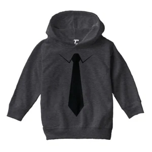 Little Tie - Lil Man Formal Wedding Special Occasion Toddler/Youth Hoodie - Picture 1 of 10