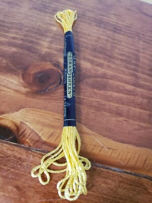 J&P Coats Strandsheen Rayon 4 Yrds 4 Strand  Color 206 Yellow embroidery thread - Image 1 of 3