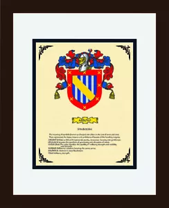 HERALDIK WAPPEN ~ ARROYO FAMILIENWAPPEN ~ GERAHMT - Bild 1 von 4