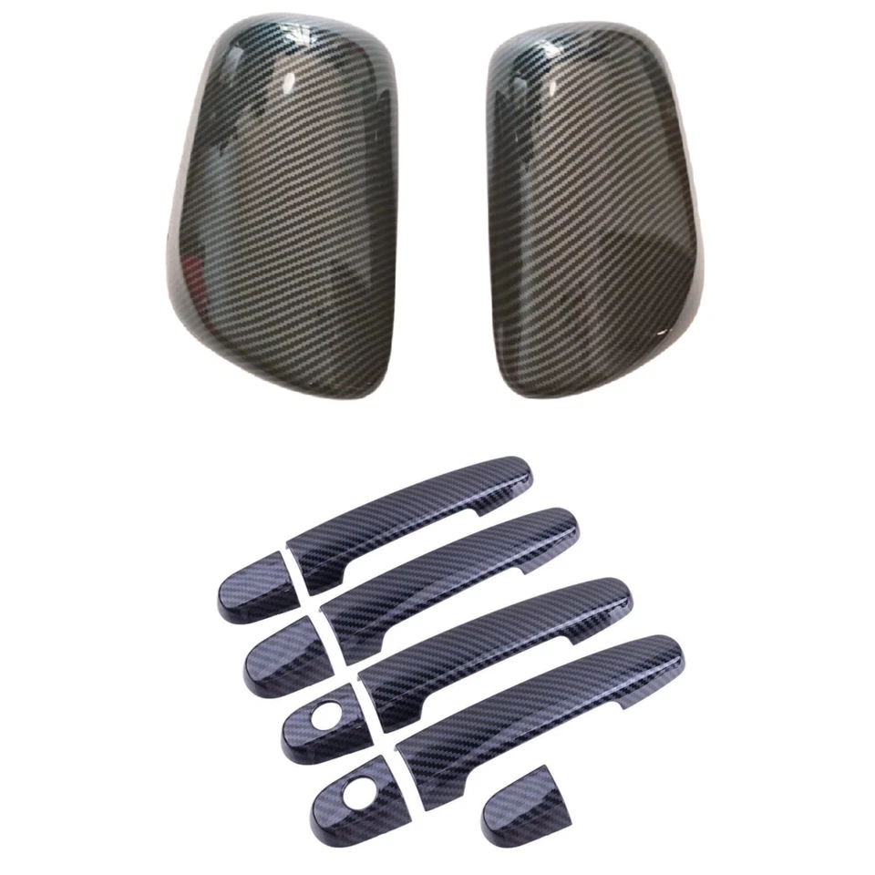 Tazón de manija de puerta de espejo de fibra de carbono para Toyota Prius 04-09 11 piezas Foto 1 de 4