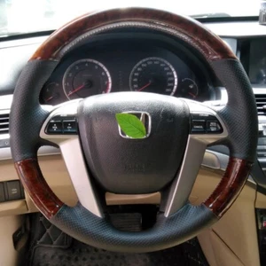 Peach Wood Grain Leather Car Steering Wheel Cover For Honda Crosstour 2011-2012 - Picture 1 of 6
