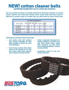 61CCB142 Bestorq Cotton Cleaner Belt 61.07" Pitch Length 1.50" Width 61 Teeth - Picture 1 of 1