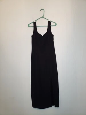 Vestido Donna Ricco para mujer 4 funda negro clásico cuello en V sin mangas minimalista  Foto 1 de 4