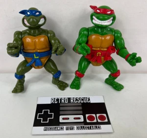 Vintage TMNT Storage Shell Leonardo Raphael Figure Mutant Ninja Turtles 90s 1990 - Picture 1 of 12