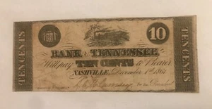 1861 10c Nashville Tennessee, Spanish coin, Ramsey Signature, Scarce - Picture 1 of 2