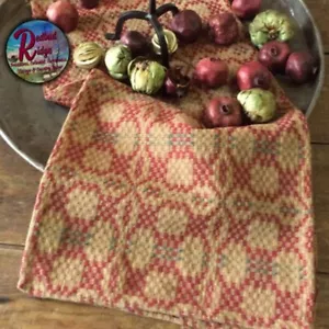 NEW Patriots Knot Woven Table Runners 32" or 56" Cranberry, Tan & Green - Picture 1 of 4