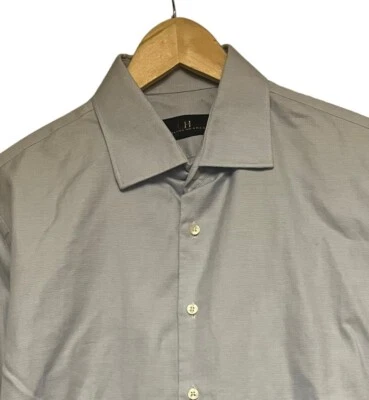 Carolina Herrera Men's Size 16.5 Button Front Dress Shirt Light Blue Cotton euc - Image 1 of 4