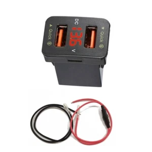 Fast Car Charger Dual USB 12V-24V LED Voltmeter Socket Power Automatic Adapter - Zdjęcie 1 z 19