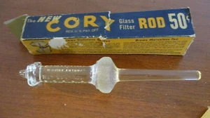 Vintage CORY GLASS FILTER ROD For Coffee Maker in Original Box - Picture 1 of 5