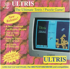 Ultris 1993 The Ultimate Tetris - Vintage Puzzel Game, On 5.25 floppy disk. - Picture 1 of 3