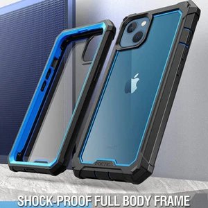 For Apple iPhone 13 Case TPU Bumper Shockproof Cover with Screen Protector Blue - Picture 1 of 10