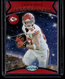 TRAVIS KELCE 2024 PANINI CERTIFIED STARS RED KANSAS CITY CHIEFS #8 - Picture 1 of 2