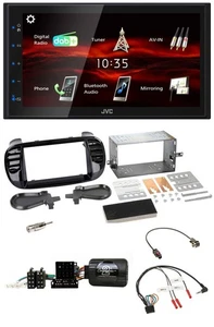 JVC USB Bluetooth Lenkrad DAB 2DIN Autoradio für Fiat 500 Fakra 08-15 schwarz - Bild 1 von 11