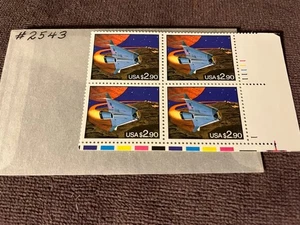 US Futuristic Space Shuttle 2,90 $ Stamp Plate Block of 4 Scott #2543 - Bild 1 von 3