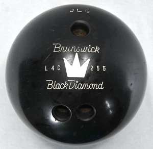 Vintage Brunswick Black Beauty Bowling Ball 12 lbs 3 oz - Picture 1 of 6
