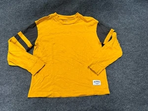 Gap Kids Boys Yellow and Navy Crew Neck Long Sleeve Cotton T-shirt Medium (8) - Picture 1 of 5