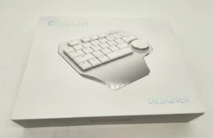 Delux Digital Mechanical Designer Keyboard/ Keypad, Backlit/ Smart Knob Silver - Picture 1 of 7