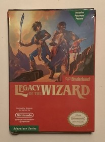 LEGACY OF THE WIZARD Nintendo NES Br&oslash;derbund COMPLETE IN BOX Manual CIB