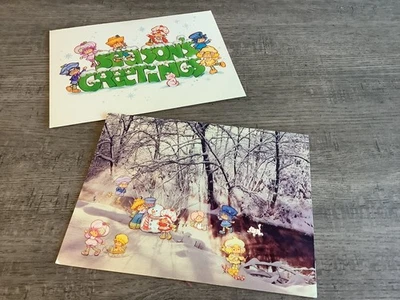 Tarjetas de felicitación navideñas Strawberry Shortcake vintage de los años 80 ¡Encontrar raro! Foto 1 de 3