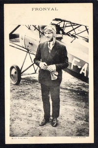 AVIACIÓN TEMPRANA - Fronval - Piloto y su avión - Foto postal vintage - Imagen 1 de 2
