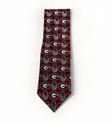 Corbata de cuello Bobby Edward’s Georgia para hombre estampado UGA/perro seda longitud 59" ancho 3,5" Foto 1 de 4