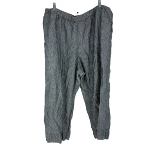 J Jill Damen 2X Love Leinen Hose Cropped grau Pull On leichter Stretchbund - Bild 1 von 10