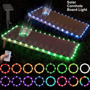 1 Stück Solar LED Cornhole Board Lichter -16 Multi Color Spielen in der Nacht Spaß genießen - Bild 1 von 8