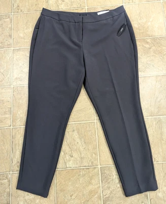 Nuevo Worthington Talla 20W Pantalones Curvy Fit Pierna Delgada Elástica Gris Mujer 0542 Foto 1 de 4