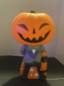 Molde soplado Hyde and Eek Halloween 12" Jack-o'-lantern cabeza linterna objetivo calabaza - Imagen 1 de 10