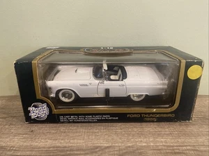 1955 THUNDERBIRD WHITE W/ OFF-WHITE TOP 1:18 ROAD TOUGH OPENING HOOD & DOORS - Picture 1 of 11