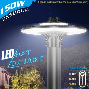150W Dusk to Dawn LED Post Top Light Parking Lot 3000K 4000K 5000K AC100-277V - Picture 1 of 12