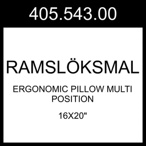 IKEA RAMSLOKSMAL RAMSLÖKSMAL Almohada Ergonómica Multi Posición 16x20" 405.543.00 - Imagen 1 de 1