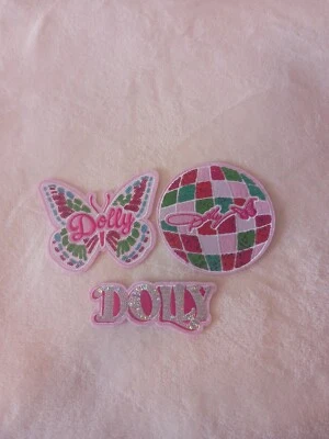 Dolly Parton Iron/Sew On Patches Disco Ball Butterfly Sequins Set Of 3 Brand New - Image 1 of 4