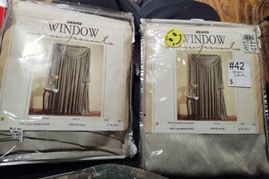 2 -Vintage Sears window Viewpointone Taylored panel Liquid Gold 55 In WX 84 In L - Picture 1 of 2