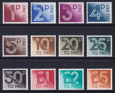 GREAT BRITAIN 1982 QEII P. Dues set of 12 set of 4 SG D90-D101 MNH/** (CV £19) Cover