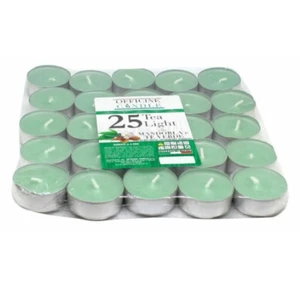 Set 25 Pz Candele Verdi Profumate Fragranza Mandorla E Te Verde Tealight Lumini - Foto 1 di 1