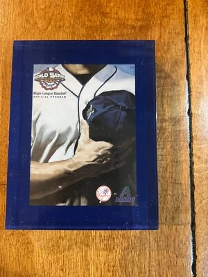 2001 MLB BASEBALL WORLD SERIES PAPERWEIGHT VIP PACKAGE PICTURES YANKEES DBACKS - Image 1 of 2