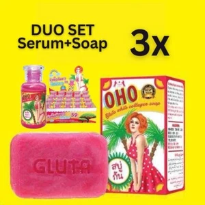 3x Jabón de Colágeno OHO + Suero Blanco Culo Butt Cuerpo Transparente Piel Áspera Decoloración - Imagen 1 de 24