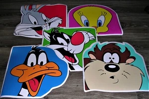 5 1993 Vintage Warner Bro's Loony Tunes Character Large Sized Placemats - Picture 1 of 1