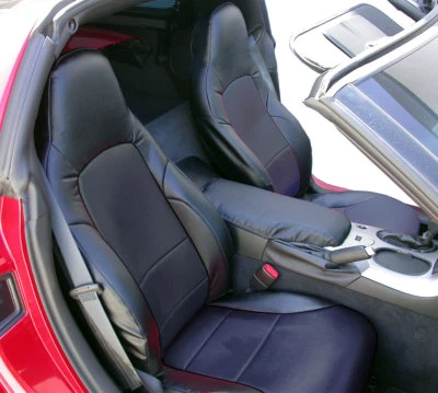 PAR DE FUNDAS DE ASIENTO NEGRAS A MEDIDA PARA CHEVY CORVETTE C6 2005-2013 Foto 1 de 4