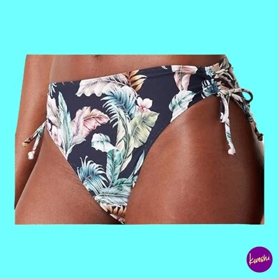 ESPRIT Bodywear Women's Malibu Beach, Brief Bikini Bottoms, Floral, Navy, UK 10 - Image 1 of 4