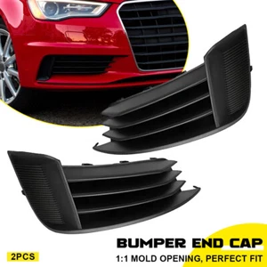 Front Bumper Fog Light Lamp Grills Set For AUDI A3 2013-2017 Driver Passenger 2x - Picture 1 of 19