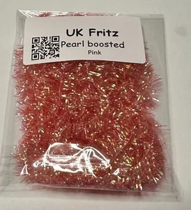 pearl boosted 15mm chenille fritz - fly tying materials - Pink 2mtr - Picture 1 of 1