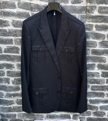 UltraRare & Great Dior Homme SS06 Hedi Slimane Semi Lining Waxed Cotton Blazer - Photo 1/4