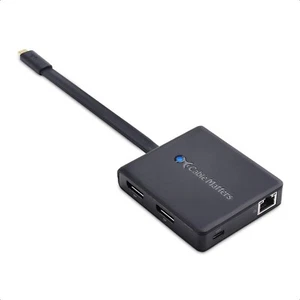Cable Matters Dual Monitor USB C Hub Dock RJ45 Dual 4K DisplayPort & PD 201055 - Afbeelding 1 van 6