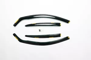 WIND DEFLECTORS FITS BMW E90 RAIN TINTED BLACK DEFLECTORS WINDOW SHEILD IE05 - Picture 1 of 9