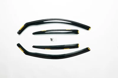 WIND DEFLECTORS FITS BMW F30 IE06 TINTED BLACK RAIN DEFLECTORS WINDOW SHEILD