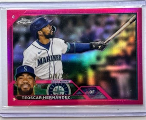2023 Topps Chrome Magenta Refractor #63 Teoscar Hernandez /399 Mariners - Picture 1 of 3