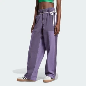 Sz 34”- Adidas Originals Women's KSENIASCHNAIDER Patchwork Jeans Pants, Purple. - Picture 1 of 6